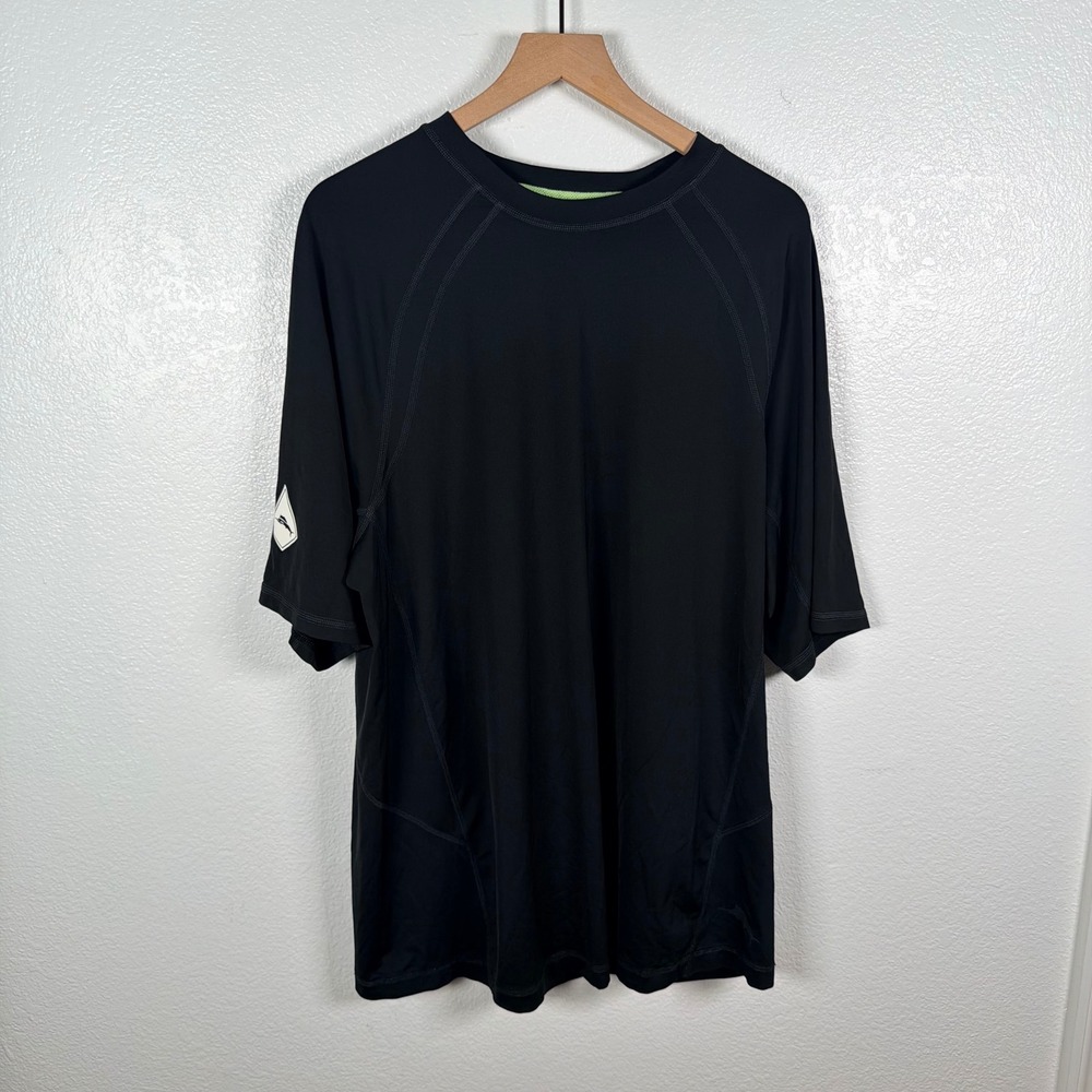 Tommy Bahama Relax UV Tech Shirt Mens LT Black Short Sleeve UPF 30 Rashguard